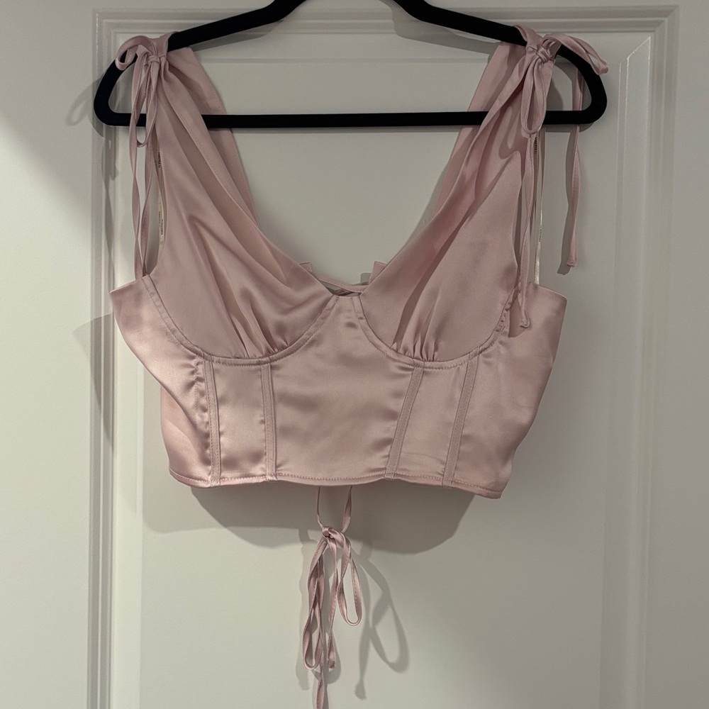 Forever 21 Rosewater Satin Top